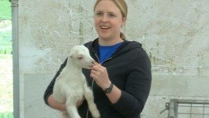 Marin farmer, Anna Hancock, with a friend.