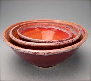 Handmade bowls by NBC Pottery.