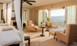 Napa's Poetry Inn offers rooms with high ceilings and valley views. Photo courtesy of Poetry Inn.