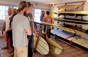 ‘SEAPEOPLE,’ on display at the Bolinas Museum, features surfboards, silk-screens, historical photos and more.