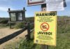 Marin County Posts, Then Removes, Bacteria Warning Signs at Point Reyes Beaches Point Reyes Fecal Bacteria Warning Sign 01