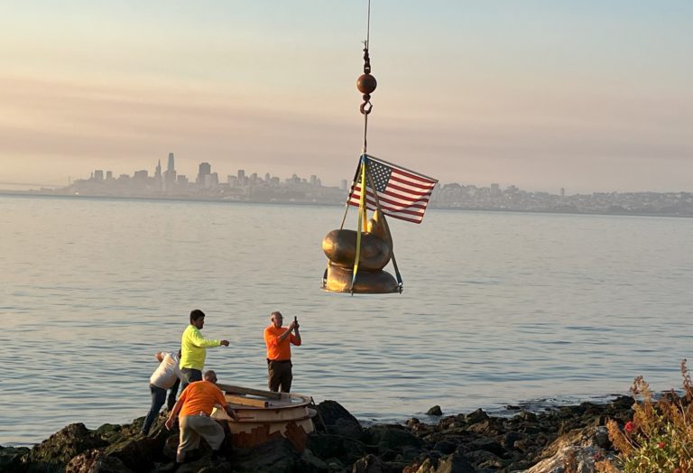 Rescued, Sausalito sea lion sculpture returns home